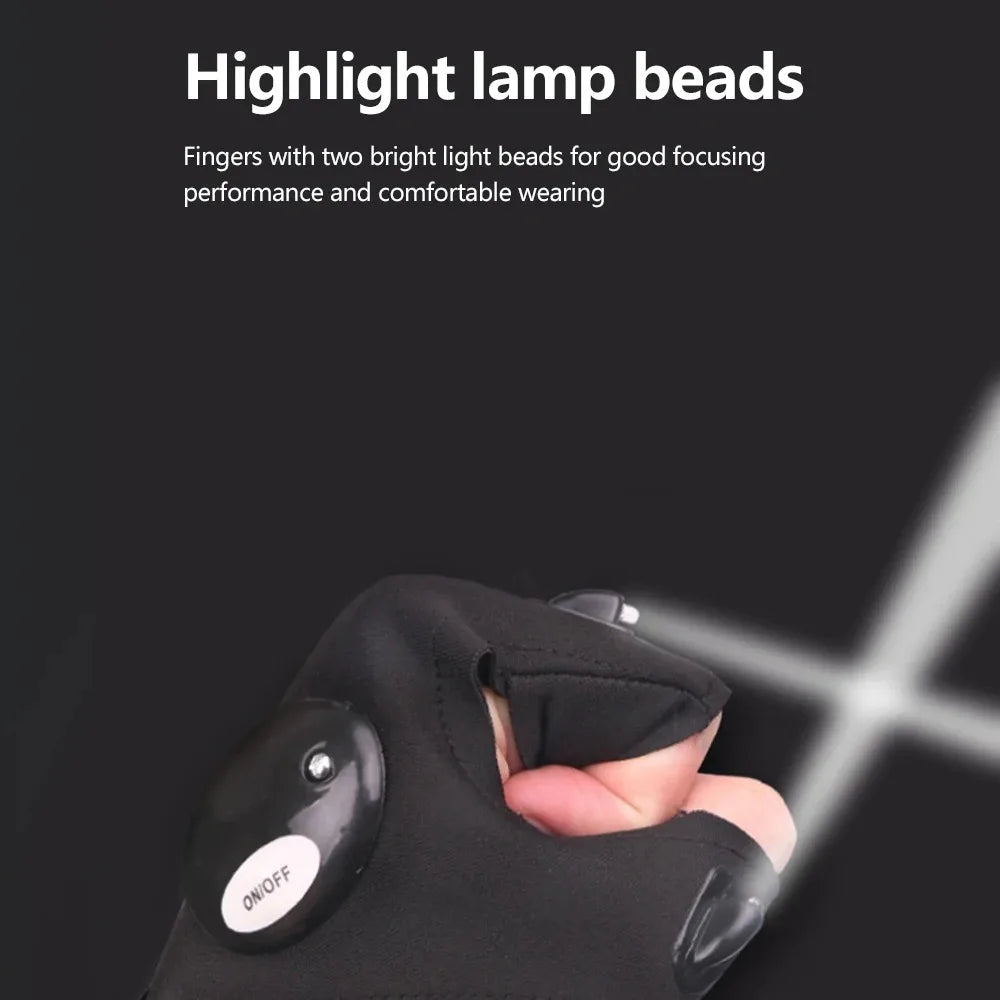 Viral Vault™ LED Flashlight Luminous Running Gloves