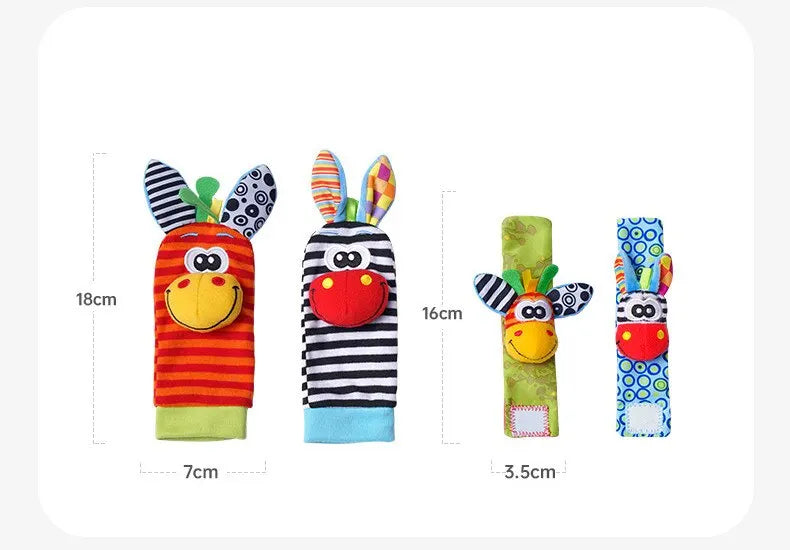Viral Vault™  Cute Stuffed Animals Baby Rattle Socks