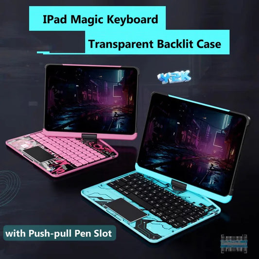 Viral Vault™ Backlit Keyboard for iPad 11th Generation 2025