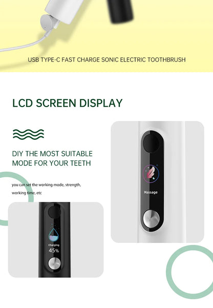 Viral Vault™ Intelligent Magnetic Suspension Ultrasonic Electric Toothbrush