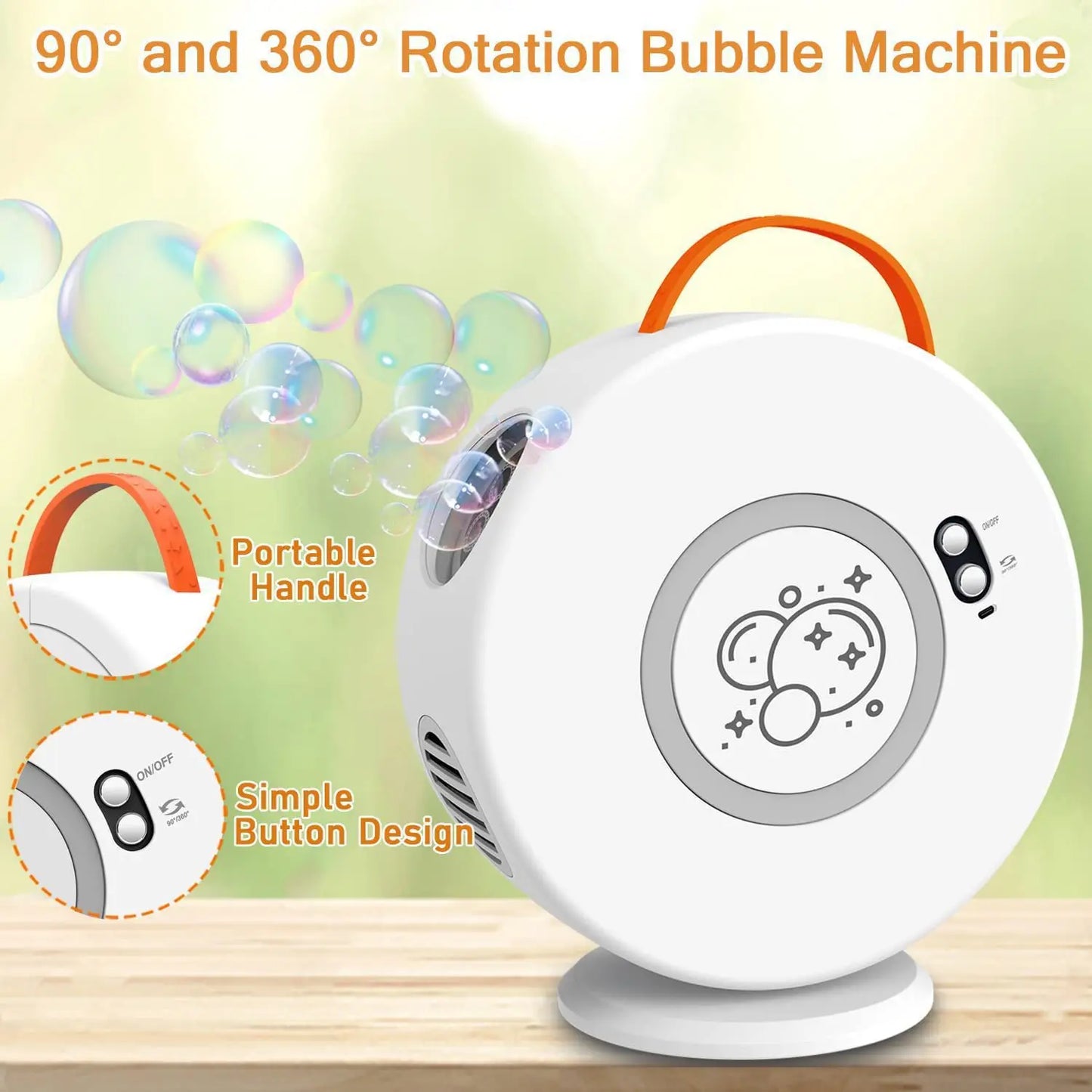 Viral Vault™ 360° Portable Electric Bubble Machine
