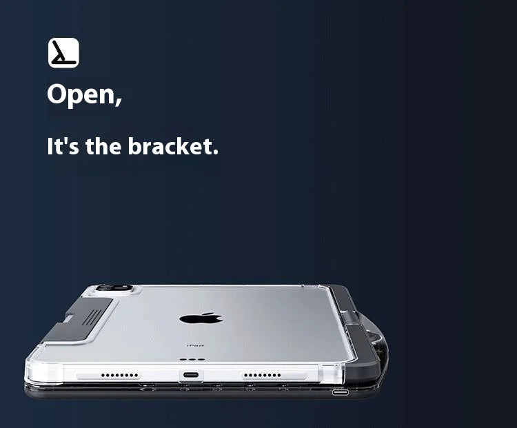 Viral Vault™ Clear Rotating iPad Keyboard Case