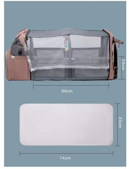 Viral Vault™ Mommy Bag Lightweight Portable Folding Crib