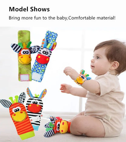 Viral Vault™  Cute Stuffed Animals Baby Rattle Socks