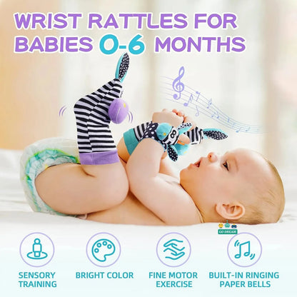 Viral Vault™  Cute Stuffed Animals Baby Rattle Socks