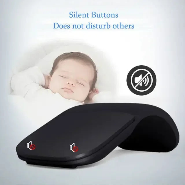 Viral Vault™ Foldable Wireless Ergonomic Arc Touch Computer Mouse