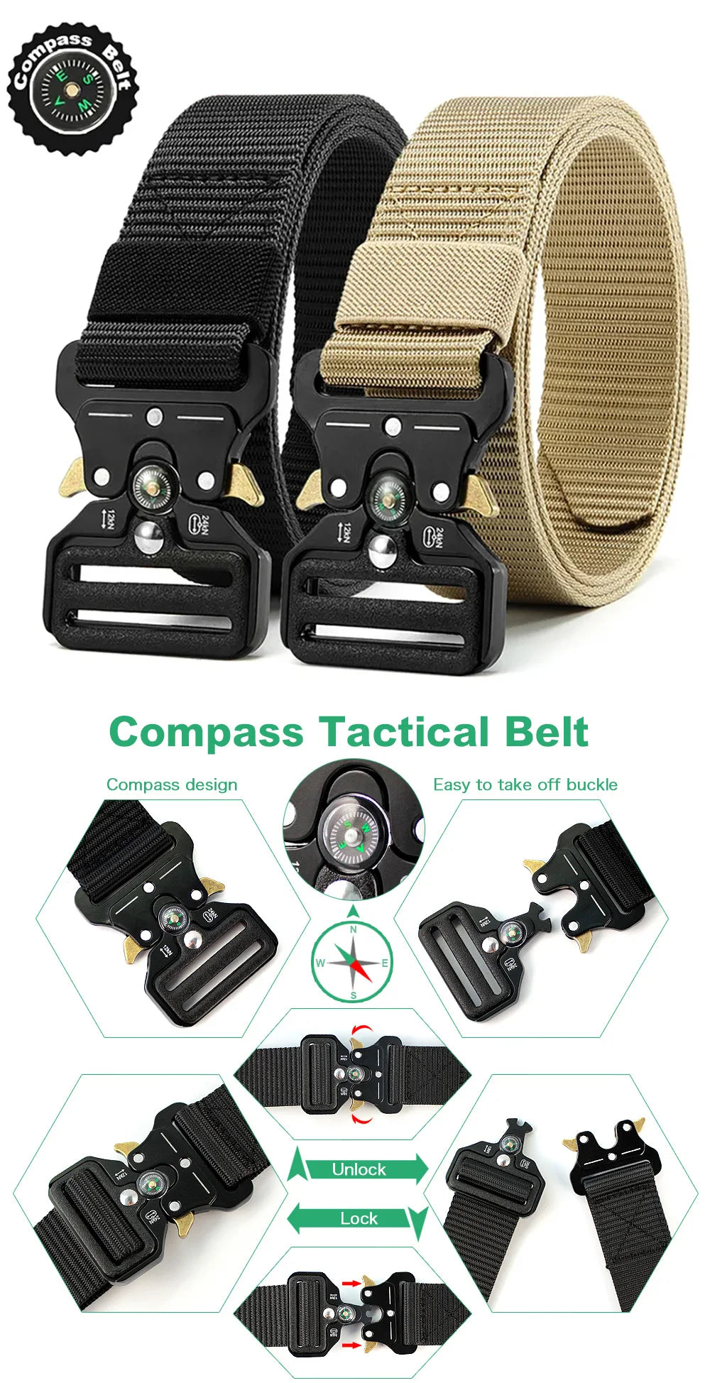 Viral Vault™  Multi Function Compass Belt