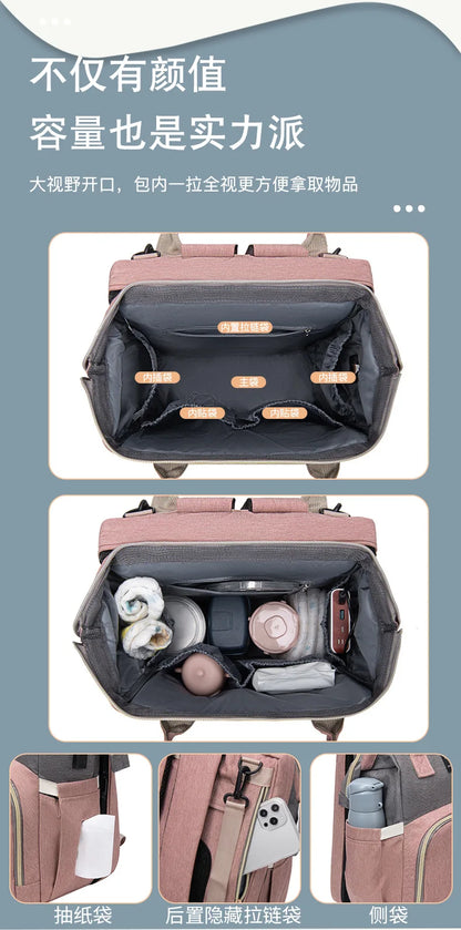 Viral Vault™ Mommy Bag Lightweight Portable Folding Crib