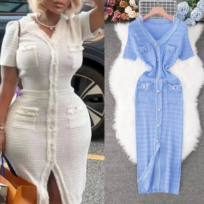 Viral Vault™  YuooMuoo 2025 New Arrival Women Knitted Long Dress