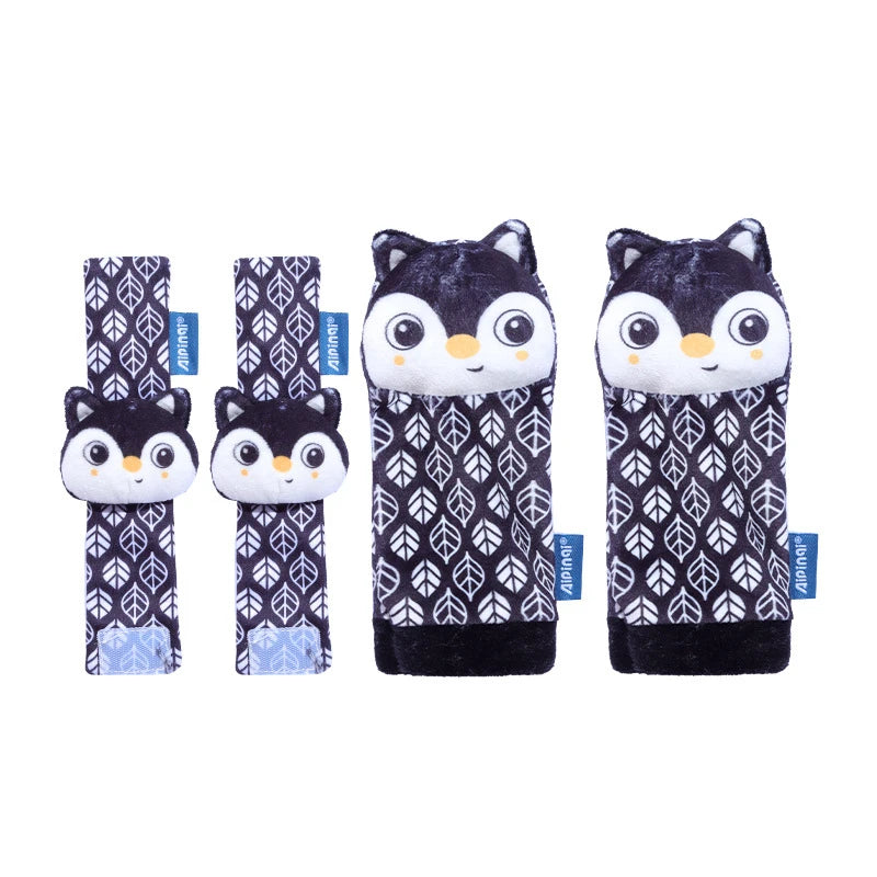Viral Vault™  Cute Stuffed Animals Baby Rattle Socks
