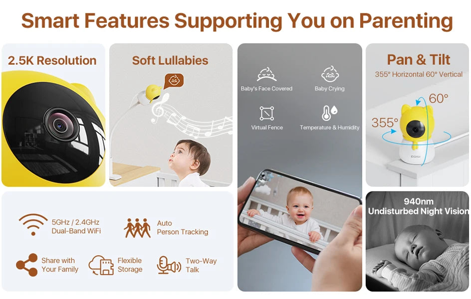 Viral Vault™  ZOSI 4MP Smart Baby Monitor