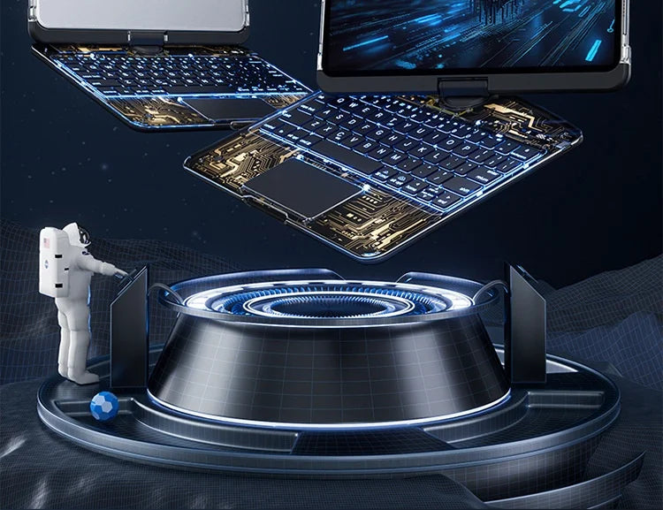 Viral Vault™ Clear Rotating iPad Keyboard Case