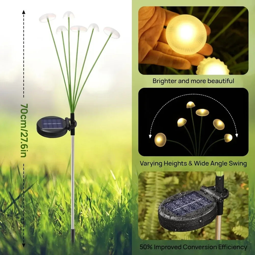Viral Vault™ Solar Jellyfish Lights Mushroom Lights