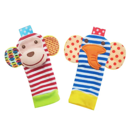 Viral Vault™  Cute Stuffed Animals Baby Rattle Socks